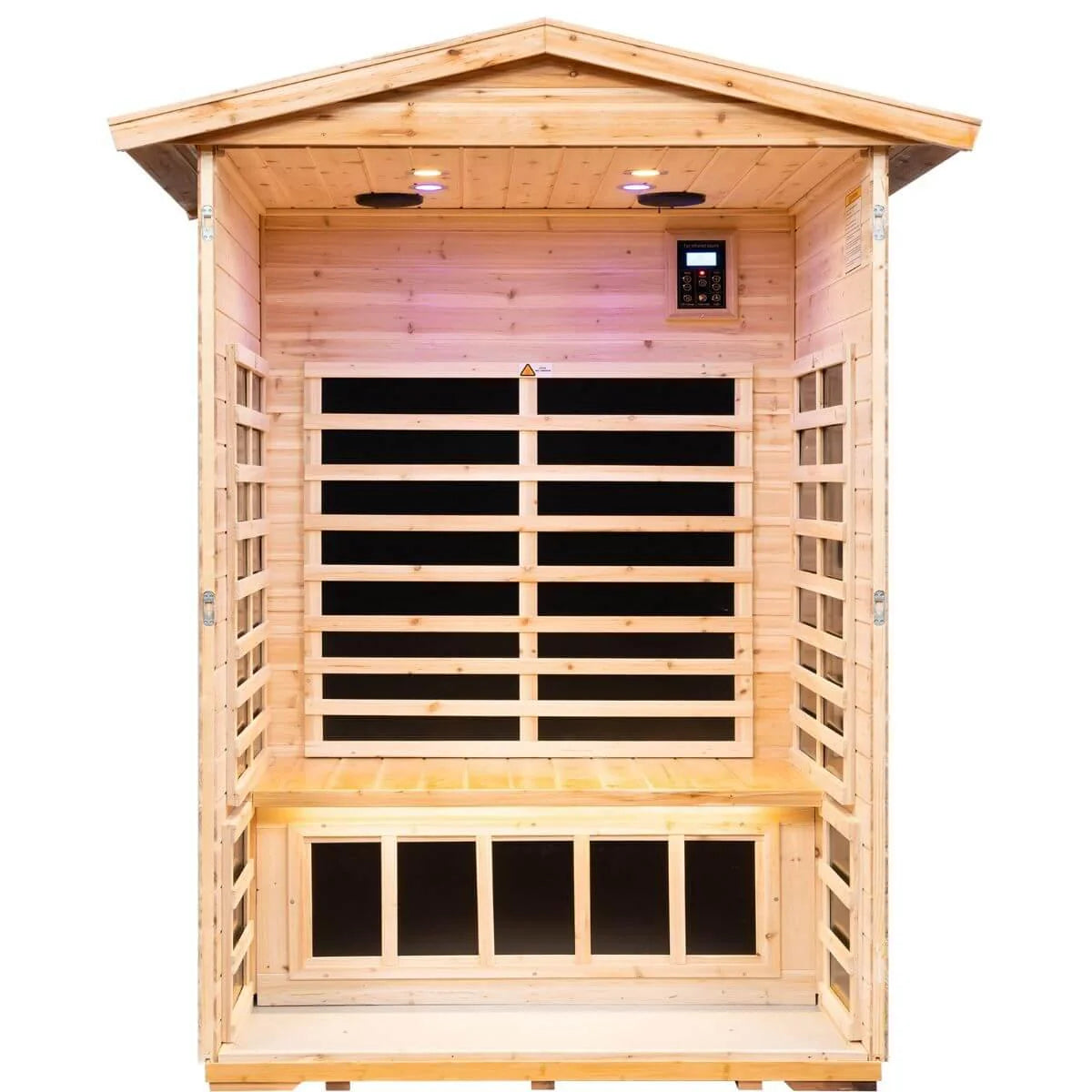 Garner-902Vs 2 Person Outdoor Far Infrared Sauna (Enhanced with Red Light Therapy)