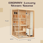 2-4 Person Steam Sauna, Traditional Sauna for Home, Home Spa Sauna, Indoor Sauna